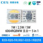 [新品] 五合一灯珠(6064RGBWW)