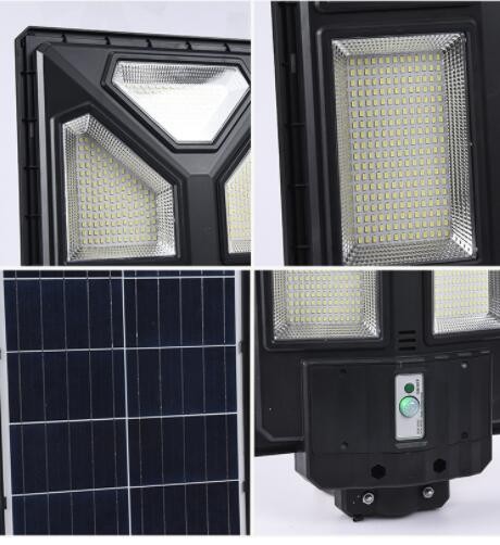 LED太阳能灯翼系列变形金刚款太阳能路灯头 庭院户外灯跨境专供