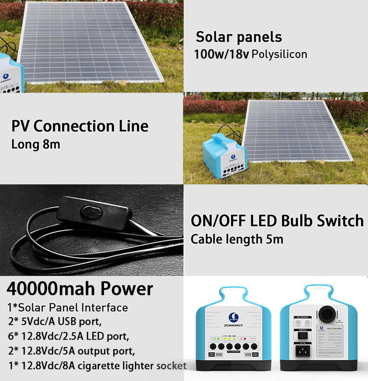 Zo<i></i>nERGY Solar Gunes Tasinabilir Guc Soket Paket Paneli Takim Pili Enerj Oda Isitma Rnerji Enerjili Lamba Powerbank Energiser Kit