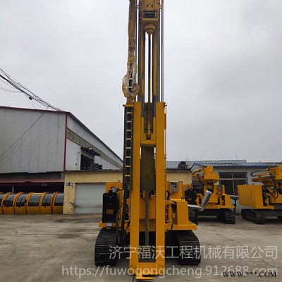 福沃重工自带旋转伸缩的光伏打桩机 高原青海光伏改造用打桩机