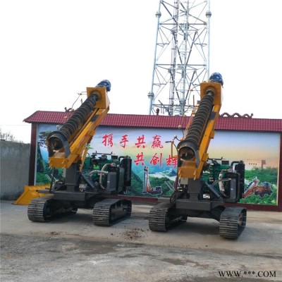 光伏打桩机 光伏钢桩打桩钻孔机 全液压 马达 厂家直销 山东济宁越河机械 NT-G300Z