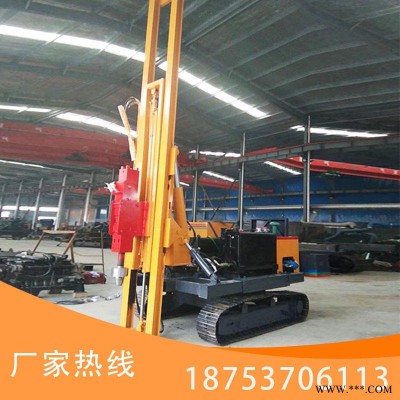 华浩 青海太阳能光伏打桩机 新能源机电两用打桩机 多功能液压光伏打桩机