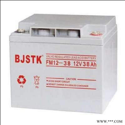 京科BJSTK蓄电池FM12-38稳压直流12V38AH铅酸太阳能UPS电源