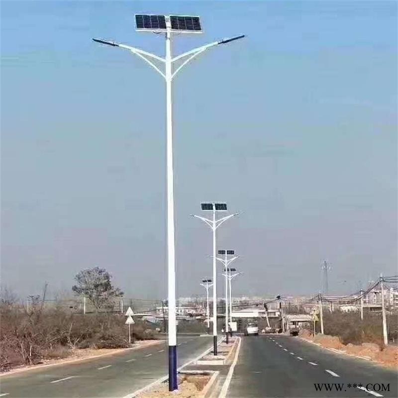 鑫永虹锂电太阳能灯 8米双臂LED光控乡村一体化光伏路灯