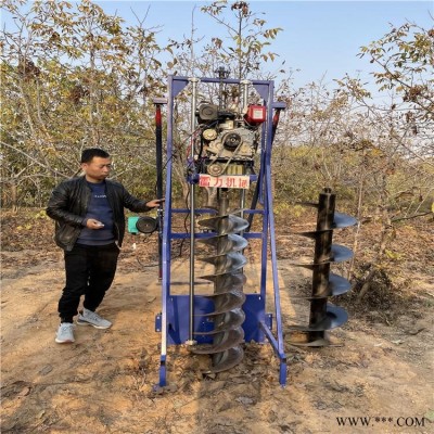 安装太阳能路灯杆打洞机 水泥柱立杆钻孔机 电力栽杆挖洞机