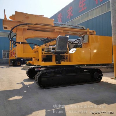 履带式光伏打桩机光伏钢管打桩机大量供应德建重工桩程滑移光伏打桩机