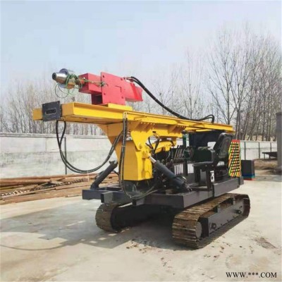 履带式光伏打桩机新型360度旋转光伏锚固打桩机销售厂家德建重工光伏发电站打桩机