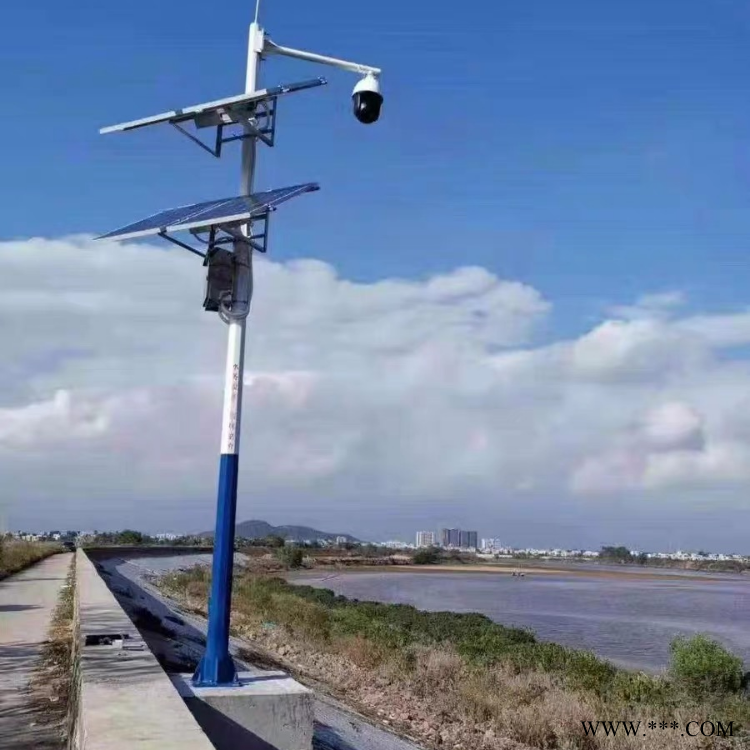厂家批发太阳能监控杆 4米5米6米太阳能监控杆 河道工地球机视频安防立杆