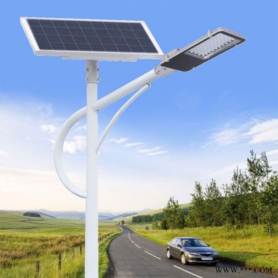 直销太阳能led光源路灯A字臂6米30瓦农村道路英谷光电