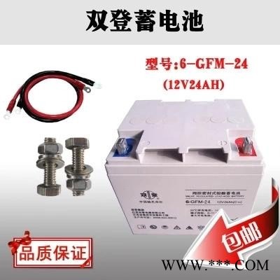 双登蓄电池 12V24AH蓄电池 太阳能EPS直流屏UPS电源应急消防 6-GFM-24 铅酸免维护ups电源专用蓄电池