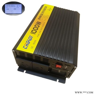 1000W电源逆变器12V220V纯正弦波太阳能家用/车载逆变充电一体机