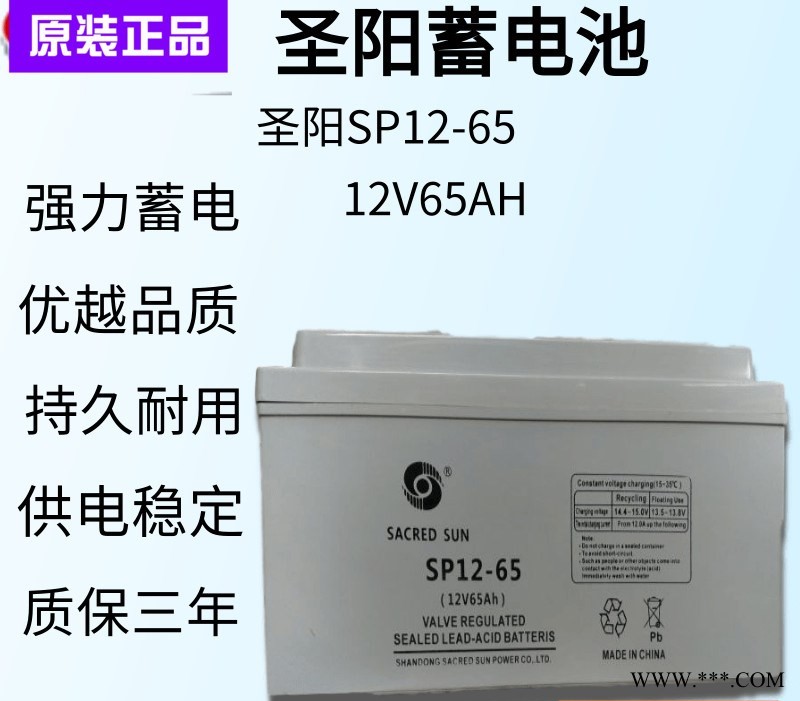 SP12-65 12V65AH圣阳蓄电池太阳能UPS直流屏专用