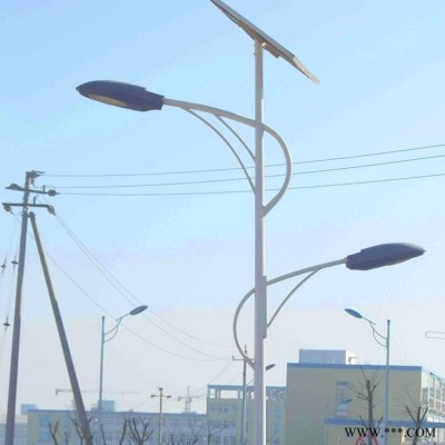 大同6米30w路灯厂家英谷光电批发,小区双臂led太阳能路灯杆