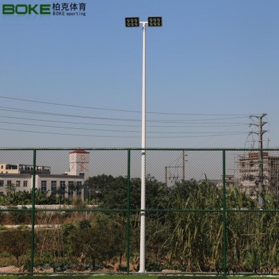 室外篮球场灯杆安装方案 BK-2018太阳能球场灯杆 8米球场灯杆厂家 柏克体育现货供应