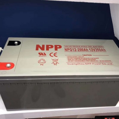 太阳能蓄电池NP12-200 广州耐普NPG12-200 12V200ah光伏胶体蓄电池