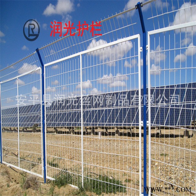 润光厂家现货批发浸塑框架护栏网 双边丝隔离防护网 光伏发电厂围栏