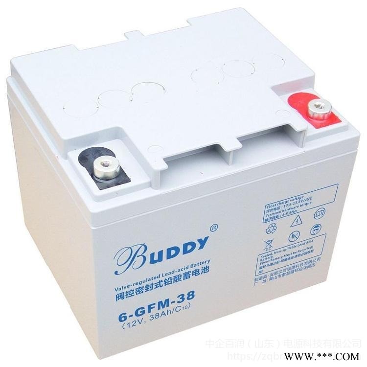 BUDDY宝迪蓄电池 6-GFM-38  12V38Ah 太阳能蓄电池