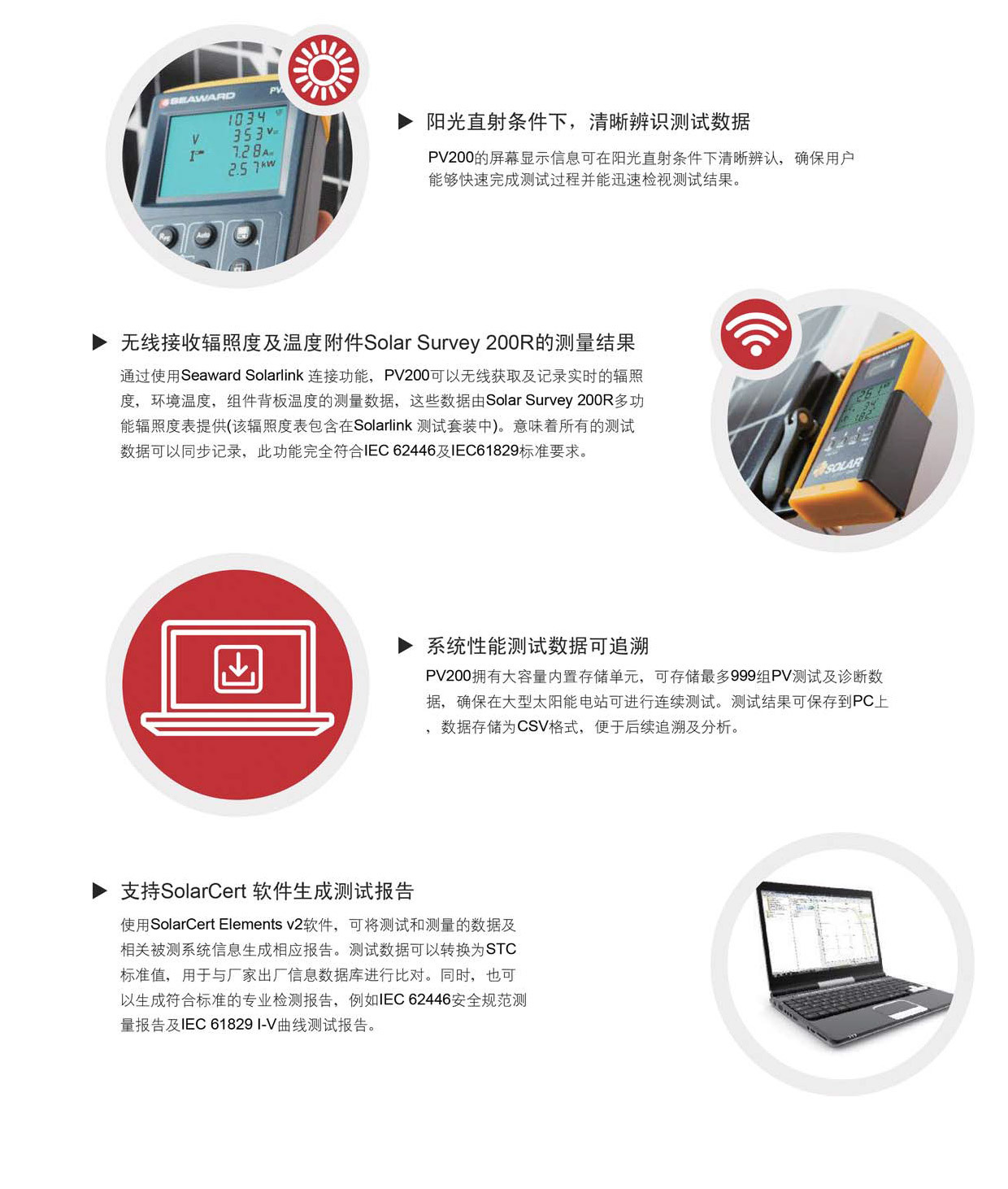 英国SEAWARD太阳能光伏测试仪IV曲线测试仪光伏绝缘测试仪PV200示例图4