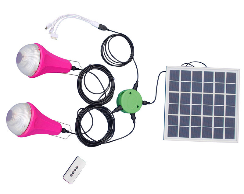 太阳能灯泡报价锂电池太阳能小夜灯光伏发电系统一拖一遥控灯示例图13