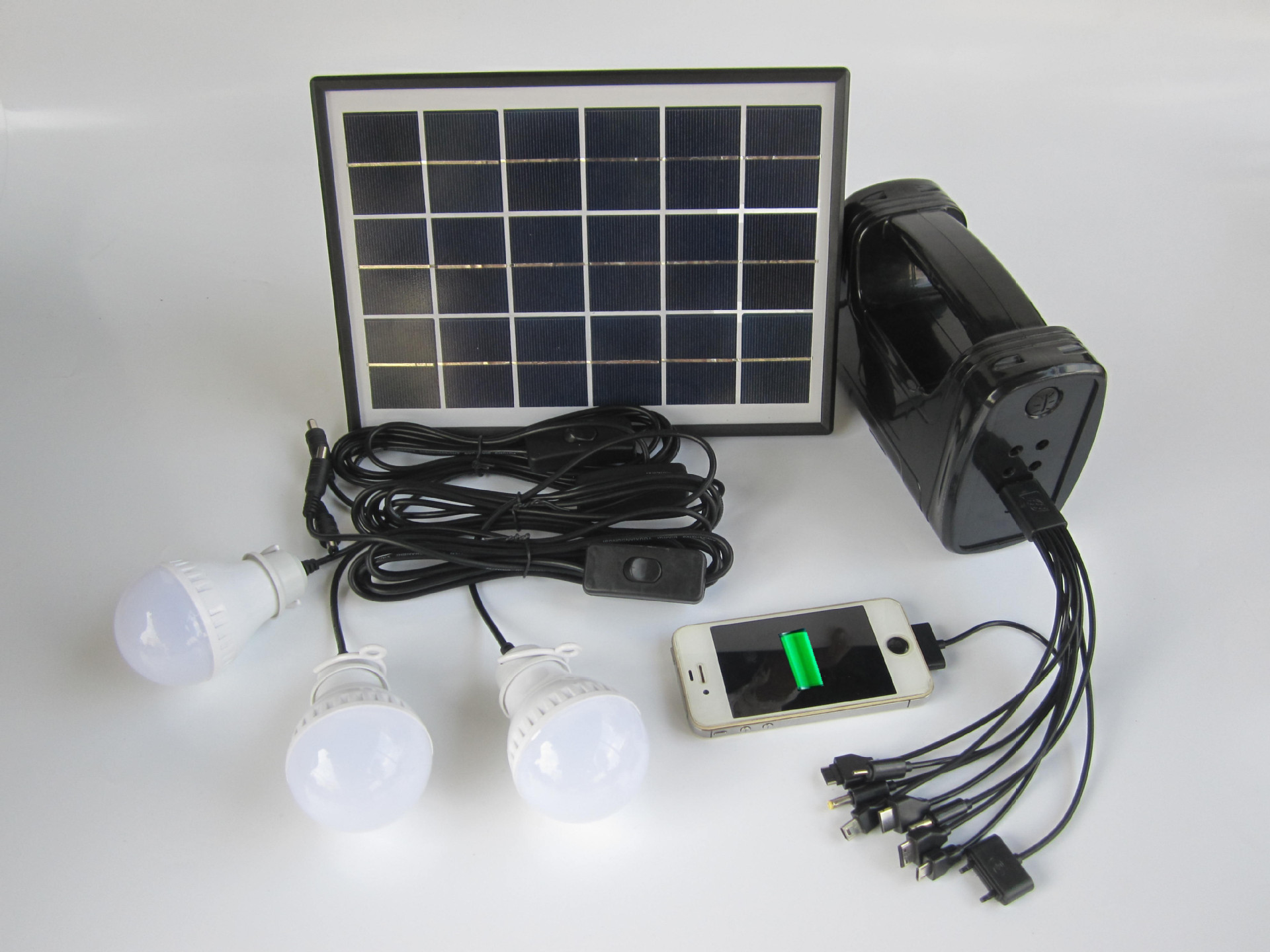 新款太阳能LED应急灯家用停电照明灯户外太阳能充电多功能播放机示例图6