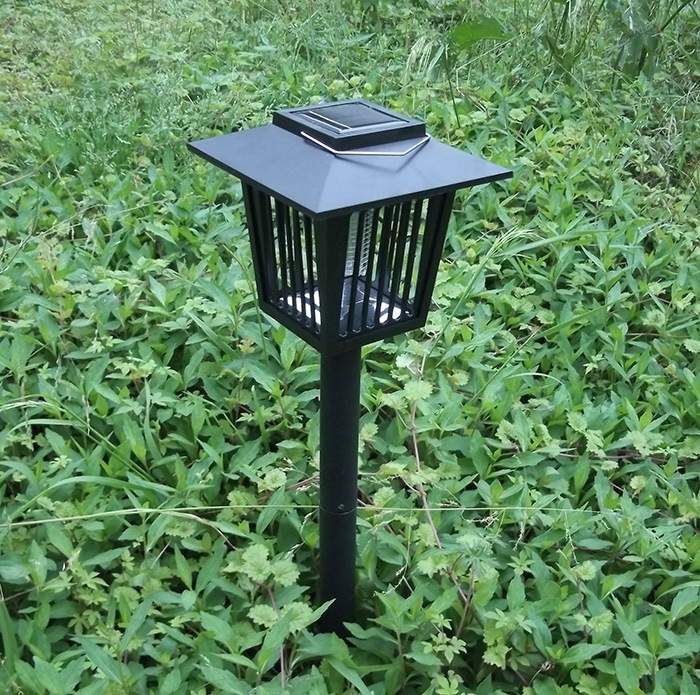 厂家直销 太阳能户外庭院防雨灭蚊灯 LED太阳能方形灭蚊灯两档示例图1
